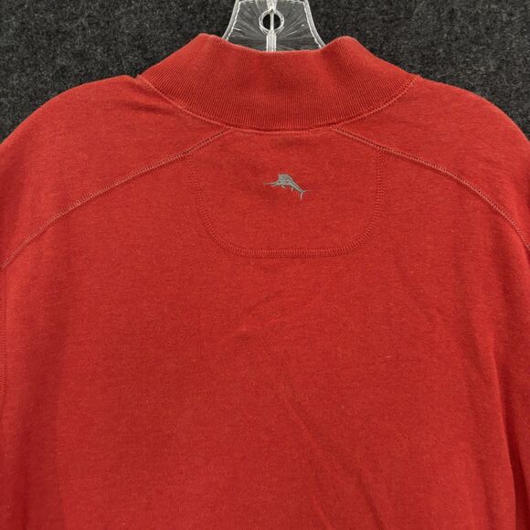Tommy Bahama Sweater Mens XL Reversible Half Zip Pullover Dolphin Cotton Blend - Picture 5 of 9